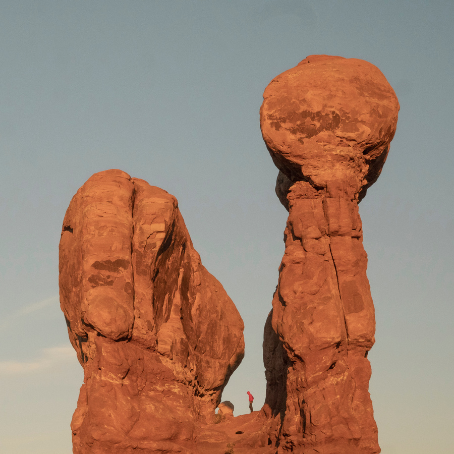 Sunset Sky Over the Rock Formation